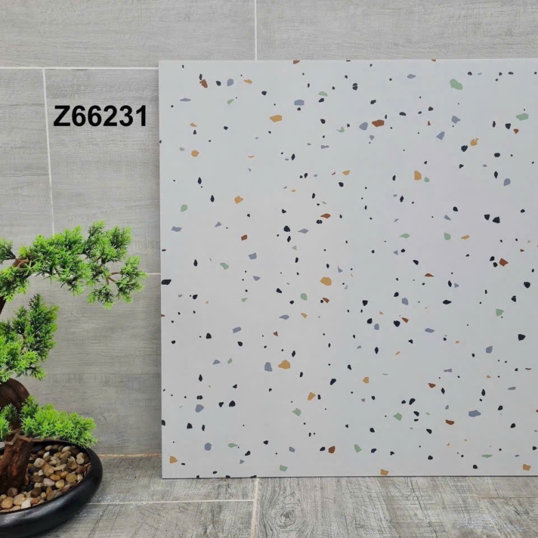 🌿 Gạch Terrazzo 60x60cm Z66231 – Cảm hứng sáng tạo trong từng chi tiết