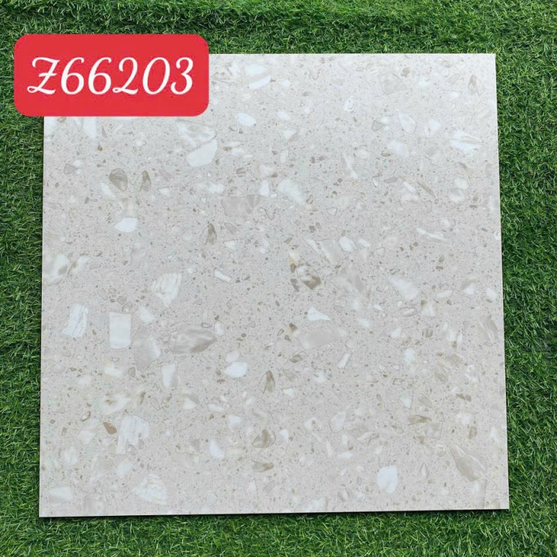 🌾 Gạch Terrazzo Z66203 – Sắc be thanh lịch, điểm chạm tinh tế cho không gian hiện đại