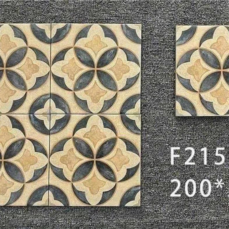 🌸 Gạch bông porcelain F2151 – Hơi thở Indochine trong không gian hiện đại