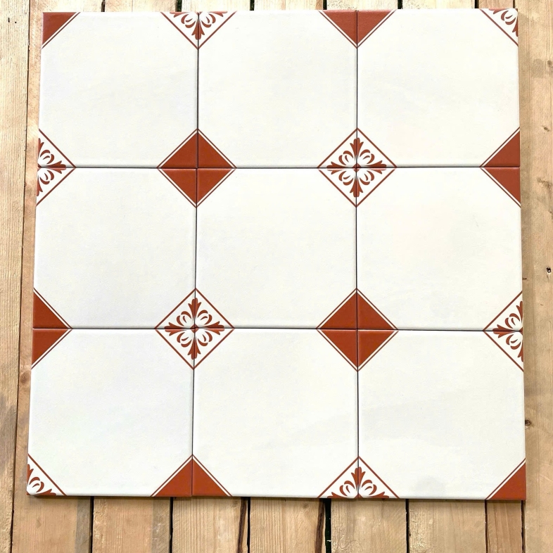 🌿 Gạch bông porcelain 200x200mm – Sắc nâu gạch trong không gian nghỉ dưỡng BH ADP1