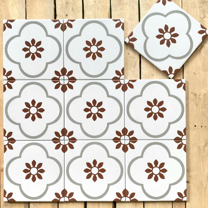 🌸 Gạch bông porcelain 200x200mm BHHOMETILES – Mã ADP 42