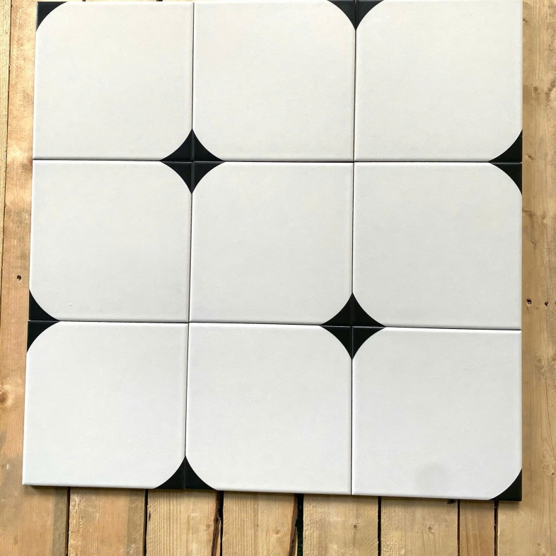 Gạch bông đen trắng tối giản – Khi sự tinh tế nằm trong từng đường nét BHADP8