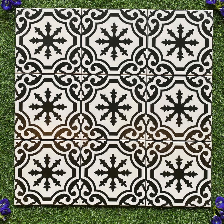 ⚫⚪ Gạch bông porcelain 200x200mm – Indochine cổ điển BH ADP3