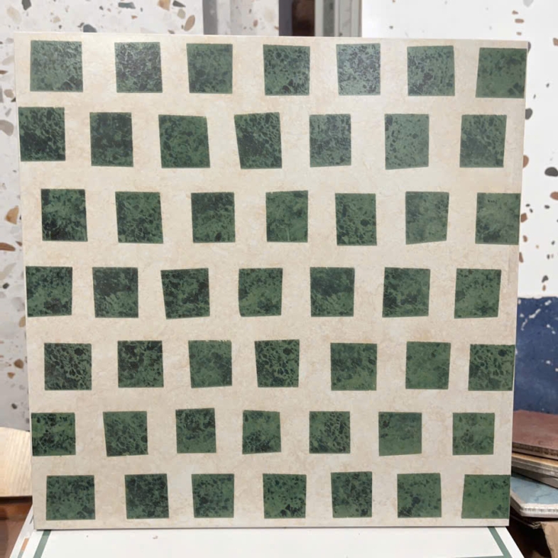 GẠCH HOA 300x300mm Ô VUÔNG XANH RÊU – MÃ MF3207 BHHOMETILES