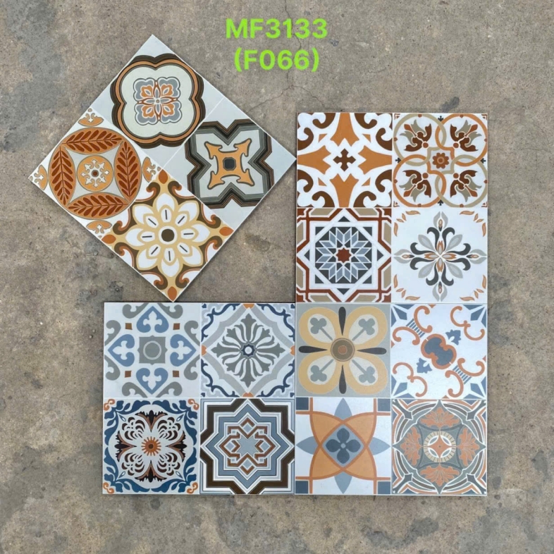 🎭 GẠCH BÔNG 300x300mm MIX NGẪU NHIÊN – SẮC MÀU CỦA CẢM XÚC VÀ CÁ TÍNH