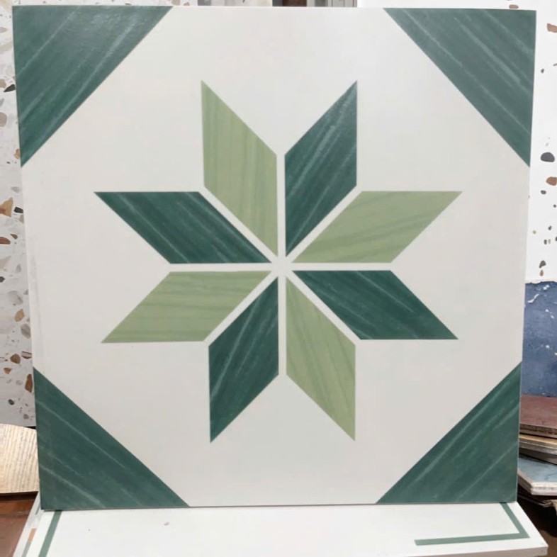 🌿 GẠCH BÔNG 300x300mm HOA SAO XANH BHHOMETILES – SẮC MÀU THIÊN NHIÊN THANH LỊCH