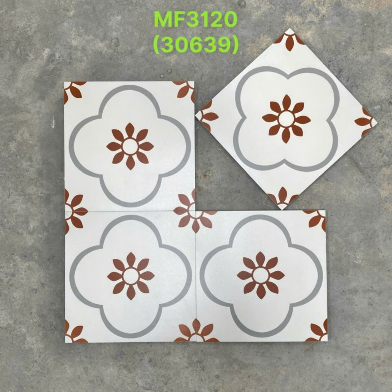 🟤 GẠCH BÔNG300x300mm  MF3120 BHHOMETILES – CỔ ĐIỂN NHẸ NHÀNG, SẮC NÂU ẤM ÁP