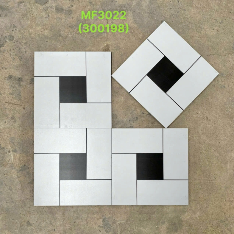 MF3022 – TINH GỌN & CÁ TÍNH TỪ ĐƯỜNG NÉT HÌNH HỌC 300x300mm BHHOMETILES