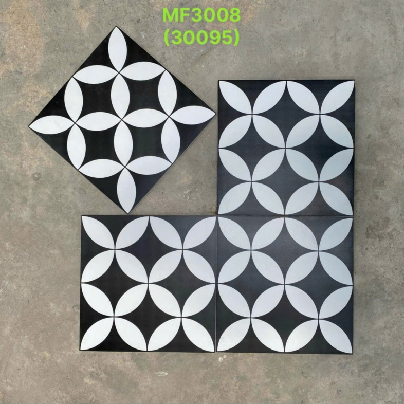 GẠCH BÔNG 300x300 mm HOA Đồng Tiền MF3008  BHHOMETILES– TỐI GIẢN MÀ SANG TRỌNG, THANH LỊCH TRONG TỪNG CHI TIẾT 