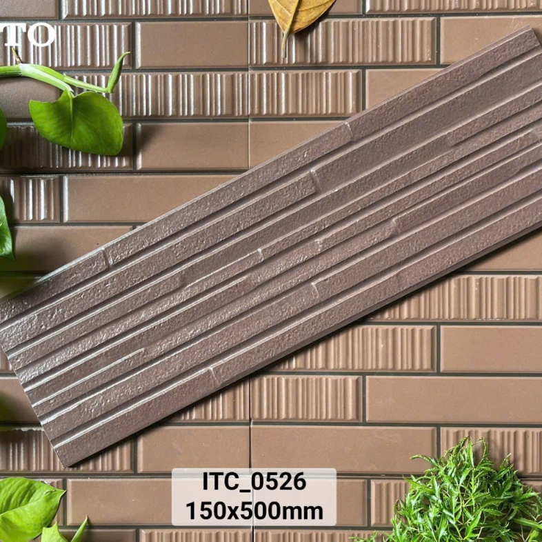 🌰 GẠCH TRANG TRÍ  15x50cm ITO ITC_0526 – SẮC NÂU TRẦM CỦA SỰ BÌNH YÊN