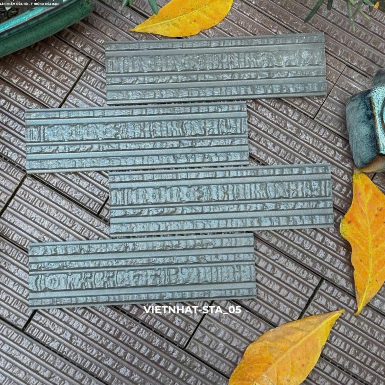 Gạch Vỉ Giả Cổ 245x290mm Vân Xám Đá Cao Cấp STA 05