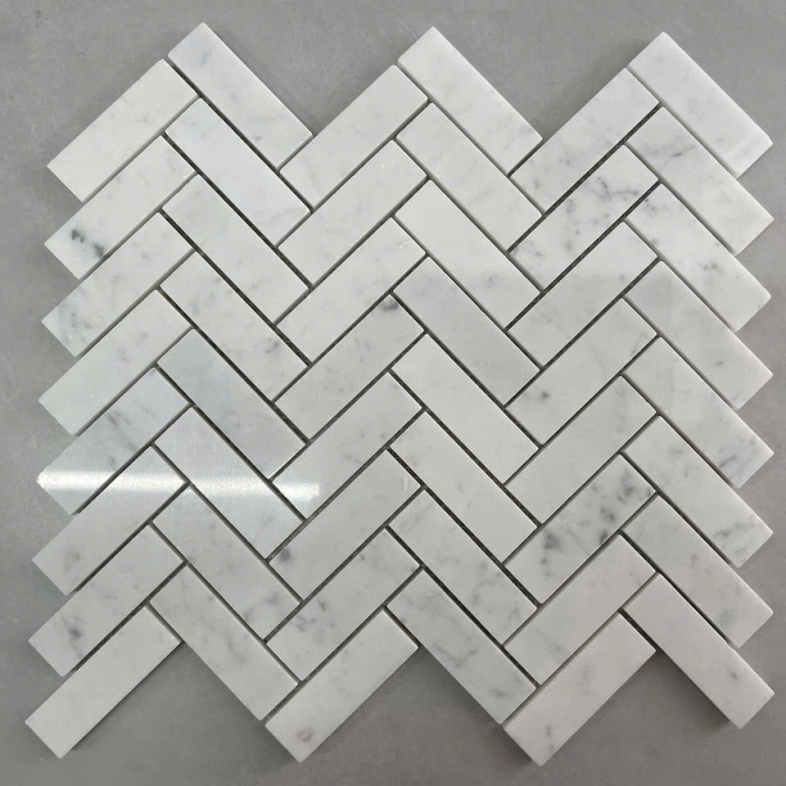 Gạch Mosaic Đá Tự Nhiên Xương Cá XC28 – Tinh Tế Trong Từng Đường Ghép