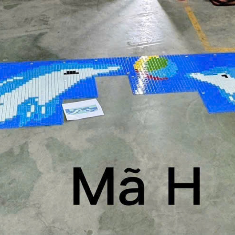 🐬 Tranh Mosaic Cá Heo Tung Bóng – Mã H BHHOMETILES
