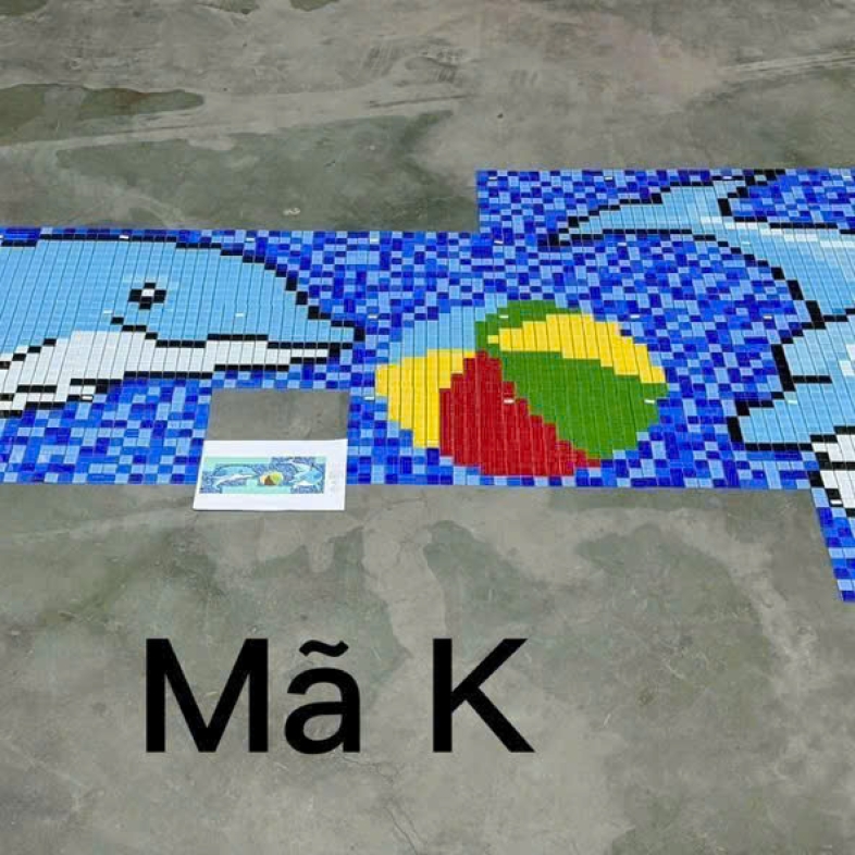 🐬 Tranh Mosaic Cá Heo & Bóng Biển – Mã K BHHOMETILES