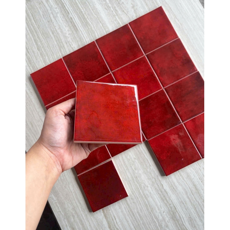 ❤️ GẠCH THẺ 10×10CM BHHOMETILES – SẮC ĐỎ CHO NHỮNG KHÔNG GIAN CÓ CÁ TÍNH
