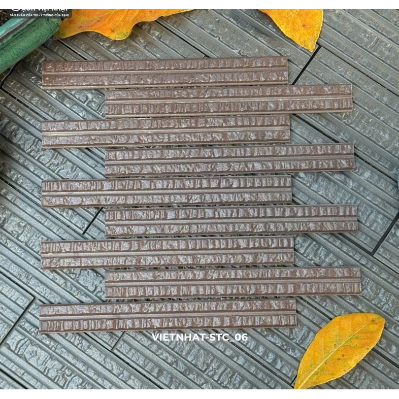 Gạch Đũa Giả Cổ Nâu Socola 268x245mm STC 06