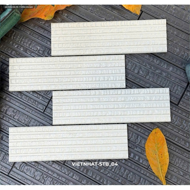 Gạch Vỉ Ốp Mặt Tiền 290x245mm Vân Đá Trắng Ngà STB 04