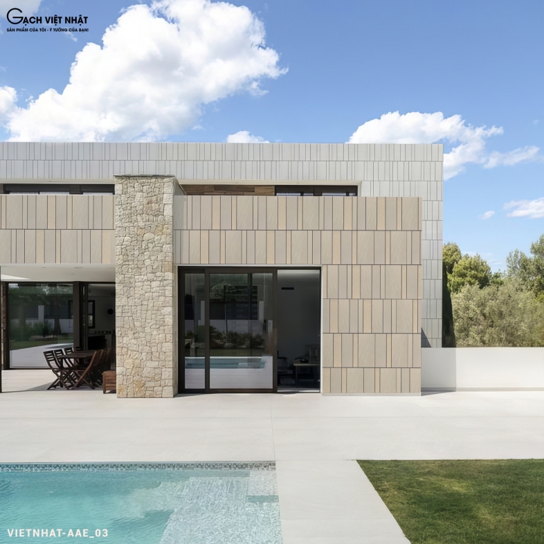 Gạch Trang Trí AAE StoneWeave – Gạch Đá Dán Vỉ Dệt Màu Tự Nhiên 280x295mm