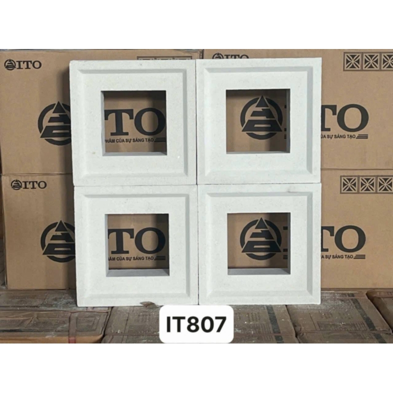 Gạch Bông Gió Ito 807 – Ô Thoáng Vuông Tối Giản Cho Không Gian “Có Gió” Bhhometiles