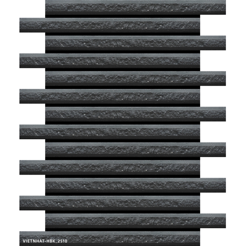 Gạch Vỉ Đũa HBK 22510 Màu Đen Nhám 322x245mm – Cá Tính, Chịu Nắng Mưa Cực Tốt