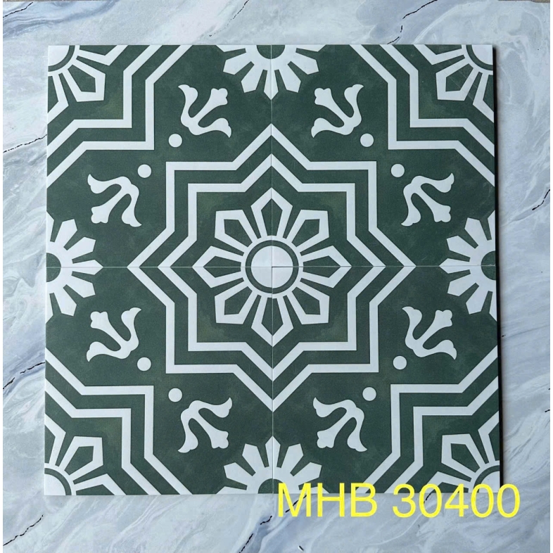 Gạch Bông Cổ Điển 300x300mm Hoa Văn Lớn GB 30400