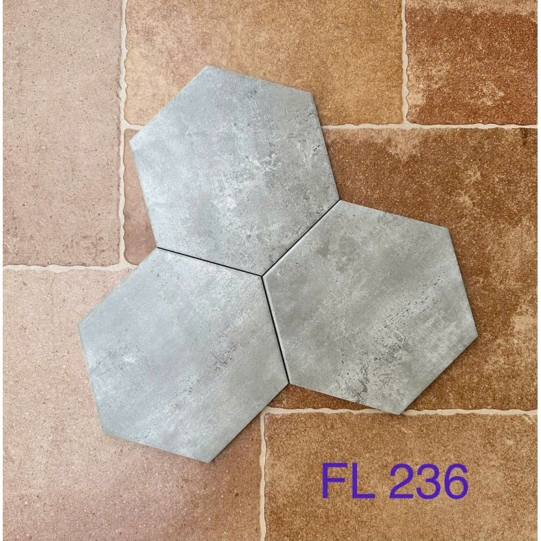 Gạch Lục Giác 20x23cm Màu Ghi Xi Măng LG 236