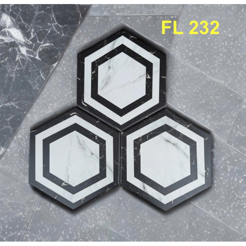 Gạch Lục Giác 20x23Cm Vân Đá Cẩm Thạch LG 232