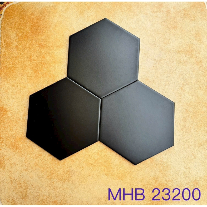 Gạch Lục Giác 20x23cm Màu Đen Bí Ẩn LG 23200