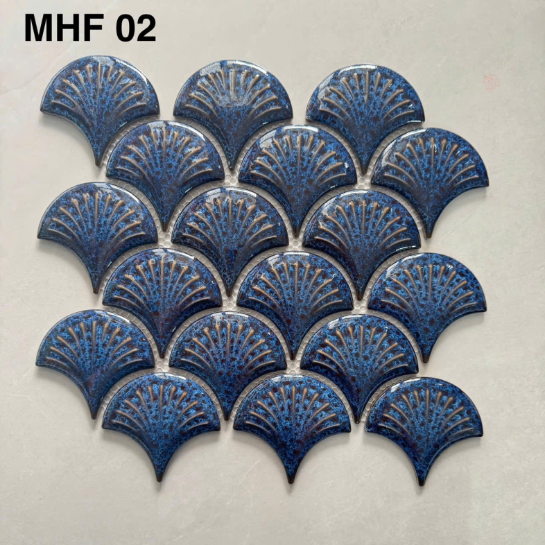 Gạch Mosaic Vảy Cá MHF 02 – Tinh Hoa Nghệ Thuật Trang Trí
