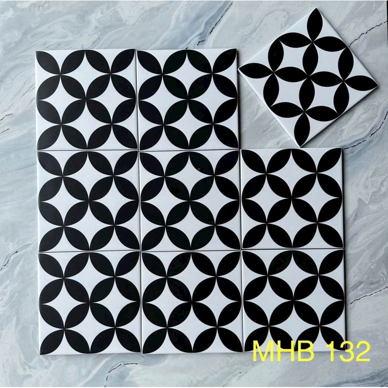 Gạch bông hoa mai đồng tâm 200x200mm GB 132