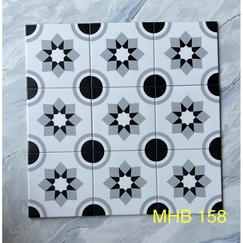 Gạch bông hình học phối viền 200x200mm GB 158