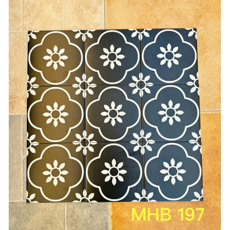 Gạch bông hoa cúc đồng tâm 200x200mm GB 197