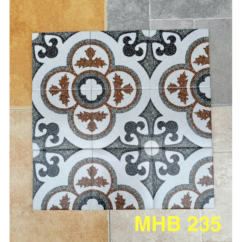 Gạch bông 200X200MM họa tiết chấm bi cổ điển GB 236