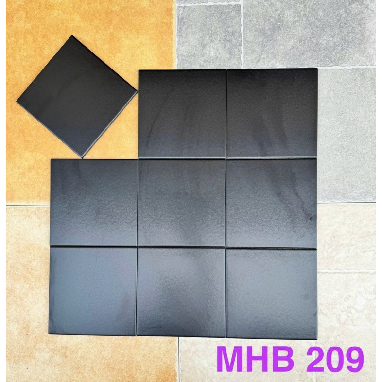 Gạch bông 200x200 – Đen trơn hiện đại GB 209