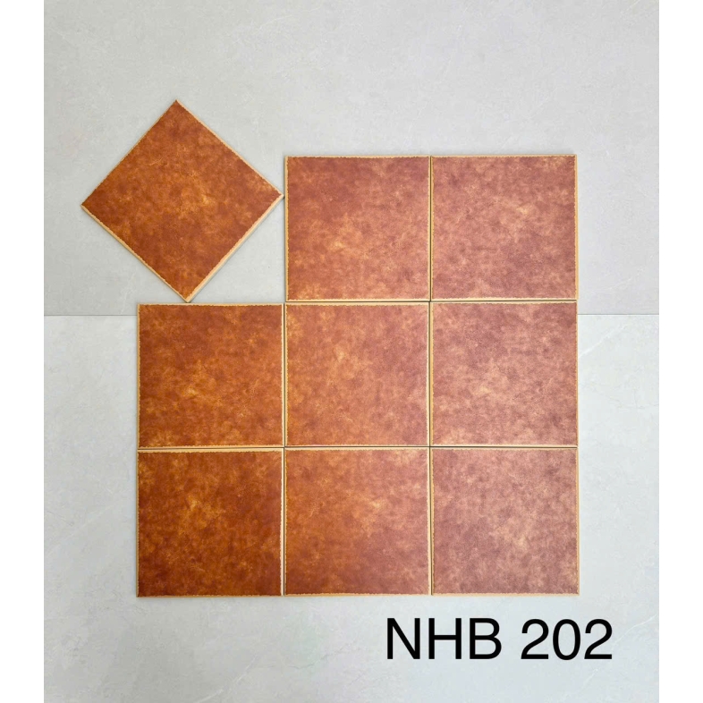 Gạch bông 200X200MM hoa văn nghệ thuật nâu đất GB 202