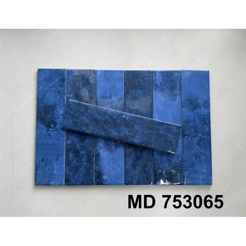 Gạch Thẻ Màu Xanh Biển Sâu 75x300mm – Thanh Lịch & Tĩnh Lặng Cho Không Gian AQUA 75365