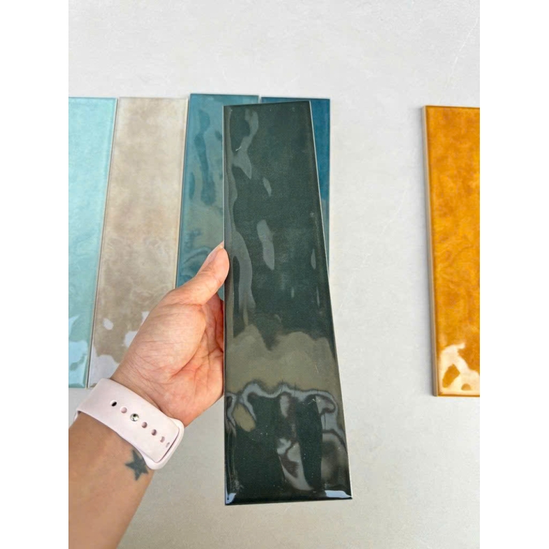 Gạch Thẻ Xanh Rêu 75x300mm – Làn Gió Lạ Cho Không Gian Vintage AQUA P5