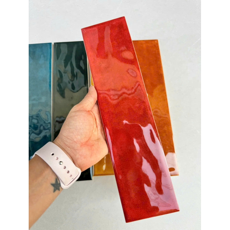 Gạch Thẻ Màu Đỏ Rượu Vang 75x300mm – Sang Trọng & Quyến Rũ  AQUA 10