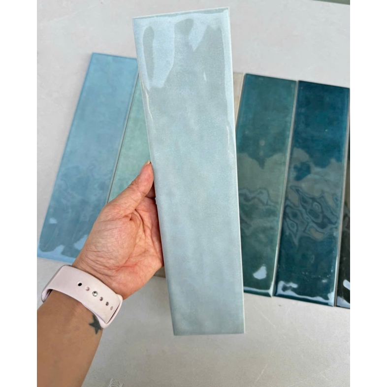 Gạch Thẻ Màu Xanh Ngọc 75x300mm – Tươi Mát & Trẻ Trung Cho Phòng Tắm AQUA P2