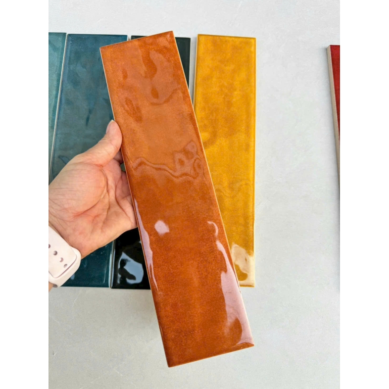 Gạch Thẻ Màu Cam Cháy 75x300mm – Nổi Bật & Ấm Áp Cho Không Gian Cafe AQUA P9