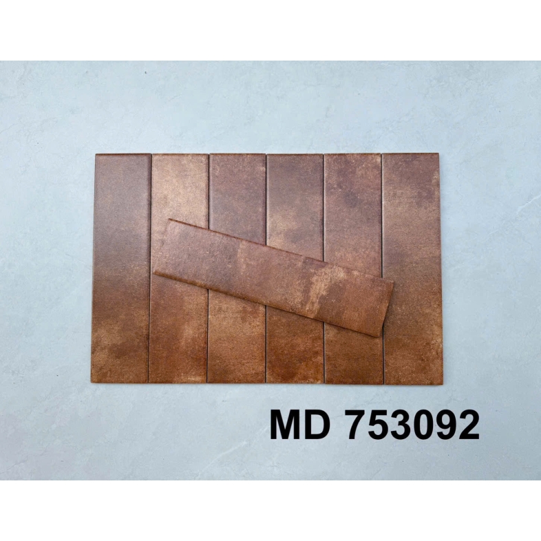 Gạch Thẻ Màu Nâu Hạt Dẻ 75x300mm – Ấm Cúng & Tự Nhiên Cho Không Gian Sống AQUA 75392