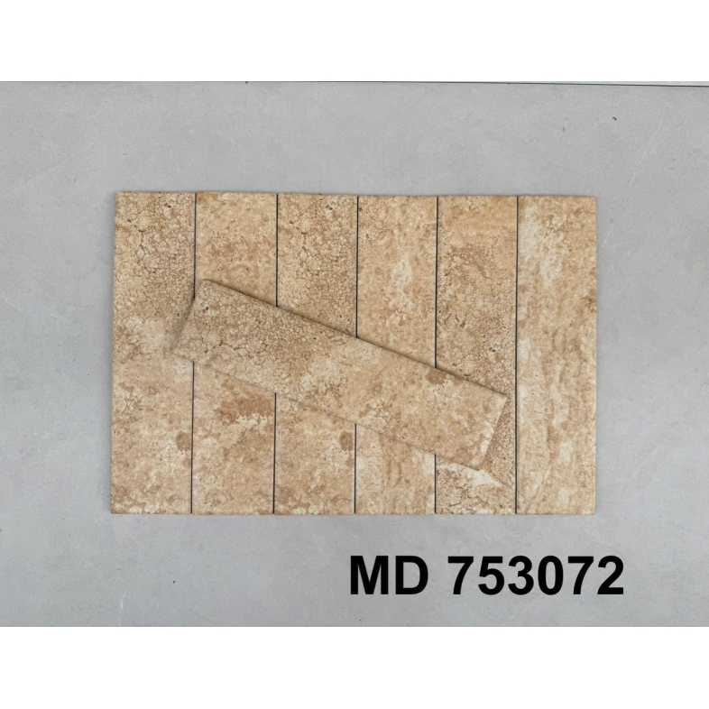 Gạch Thẻ Màu Caramel 75x300mm – Ấm Áp & Thời Thượng Cho Nhà Phố AQUA 75372