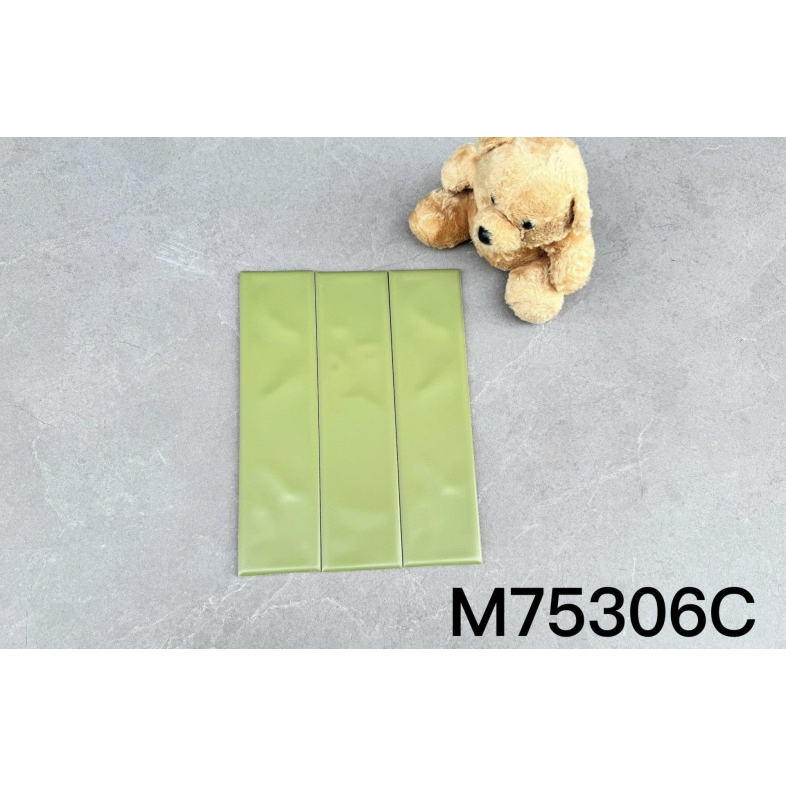 Gạch thẻ xanh mint pastel 75x300mm – Nhẹ nhàng, trẻ trung kiểu Hàn AQUA 75306C