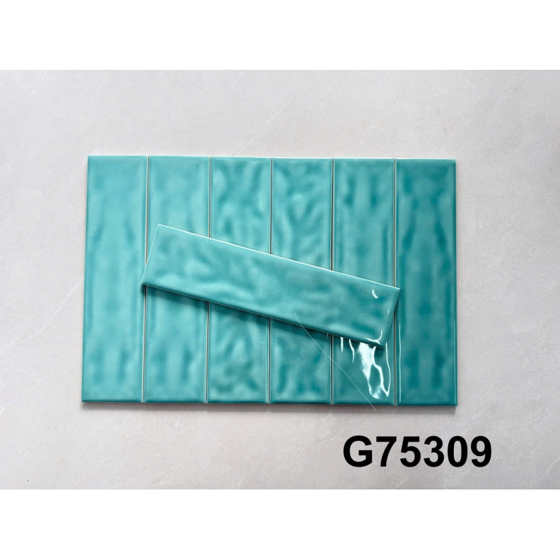 Gạch thẻ xanh cobalt bóng 75x300mm – Cá tính & nổi bật AQUA 75309