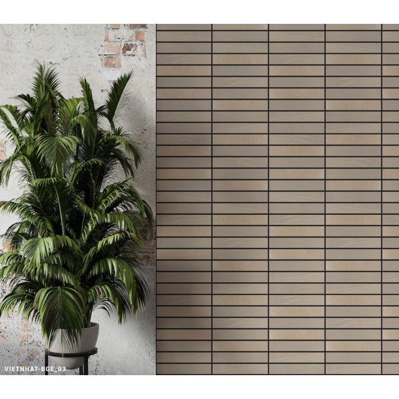 Gạch Trang Trí BGE AuroraTile Grand – Gạch Vỉ Thanh Đũa Màu Sắc Rực Rỡ Lớn 245x325mm