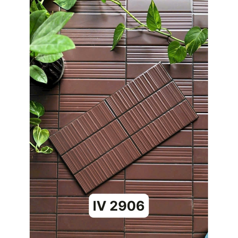 Gạch ITO 20x40cm Nâu Caramel Vân Gỗ Mềm IV 2906