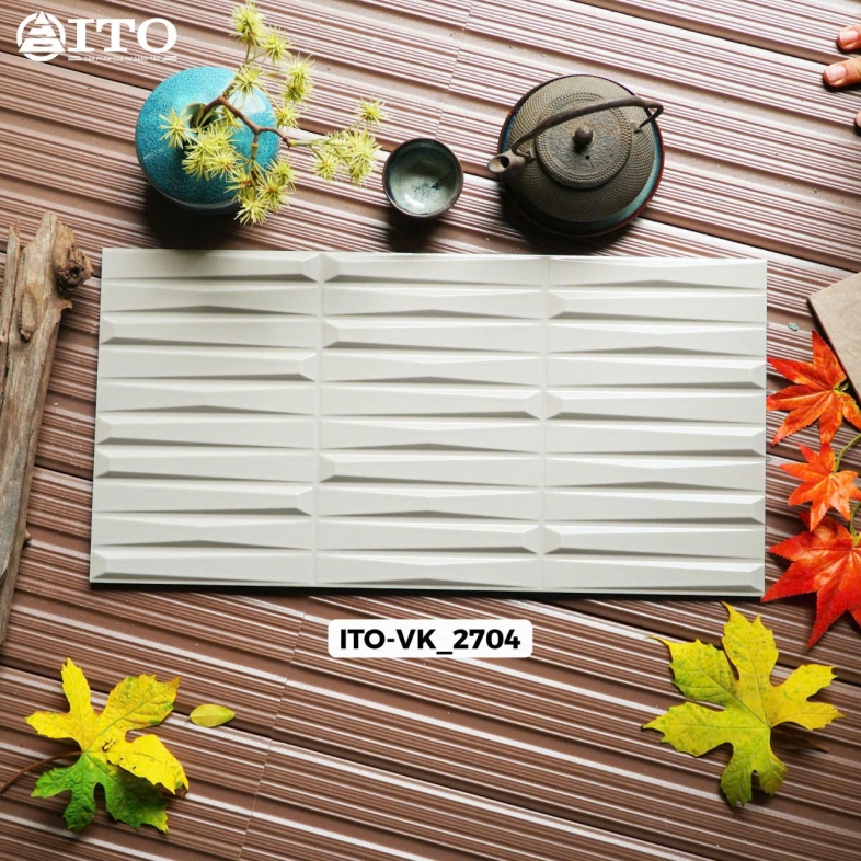 Gạch 25x50cmITO Hakugin – Vân Đá Trắng Mờ Nhẹ VK 2704