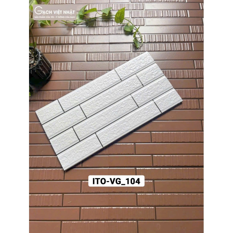Gạch ITO 25x50cm Trắng Sữa Hiện Đại VG 104