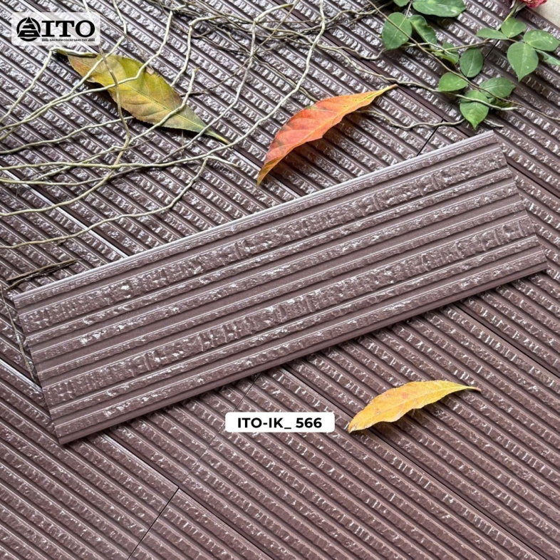 Đá ITO 15x50cm Nâu Gụ Vân Đá Sần Sùi IK 566