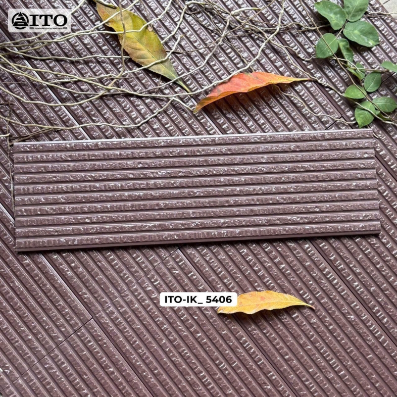 Đá ITO 15x50cm Nâu Trầm Vân Đá Cổ Điển IK 5406